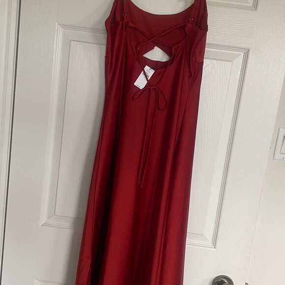 NWT Banana Republic Satin Cutout Midi Slip Dress - Picture 8 of 9